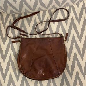 Fossil leather satchel